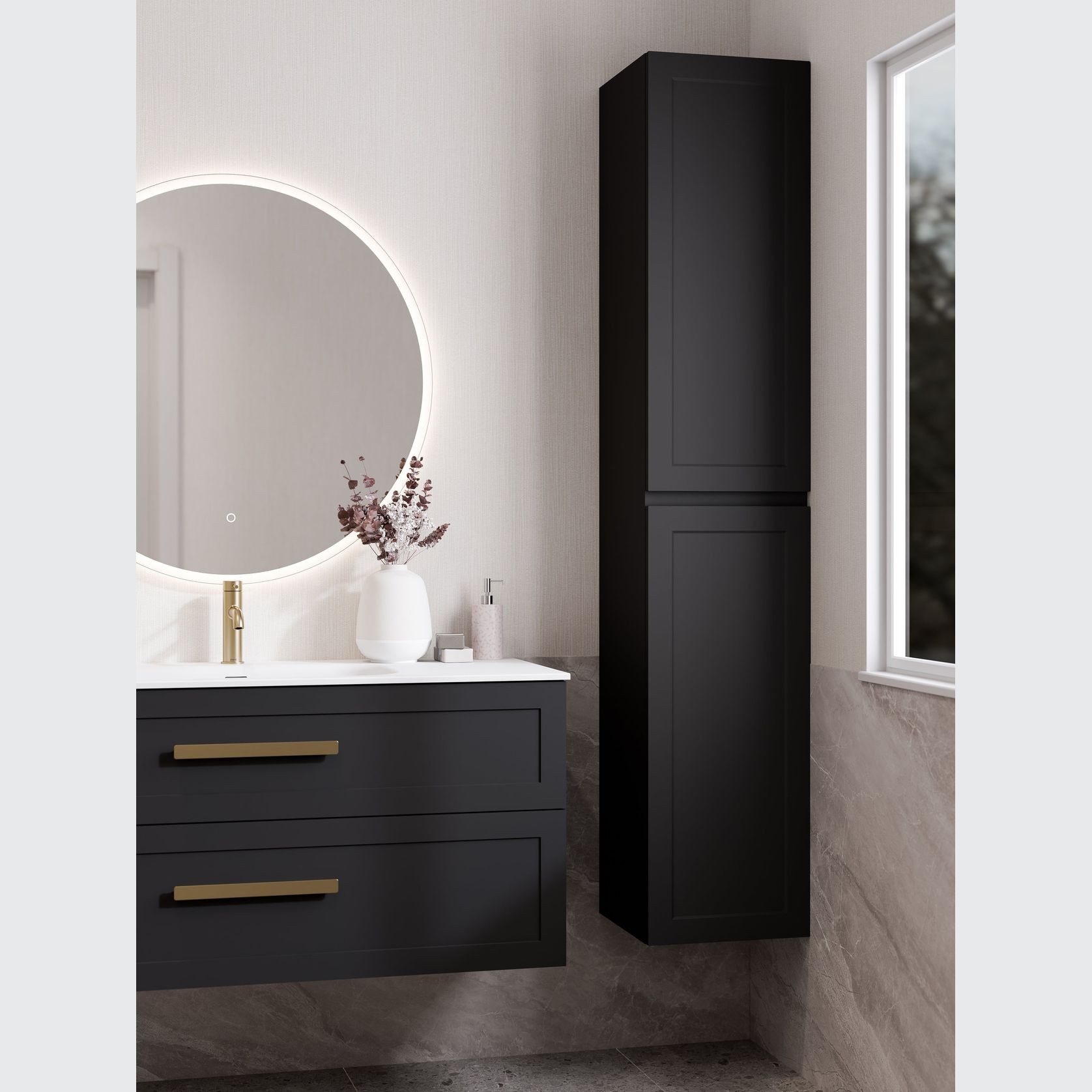 Lineare Tall Bathroom Cabinet | Loft Front gallery detail image