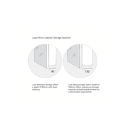 Luxe 1200mm Mirror Cabinet With Demister | 3 Door gallery detail image