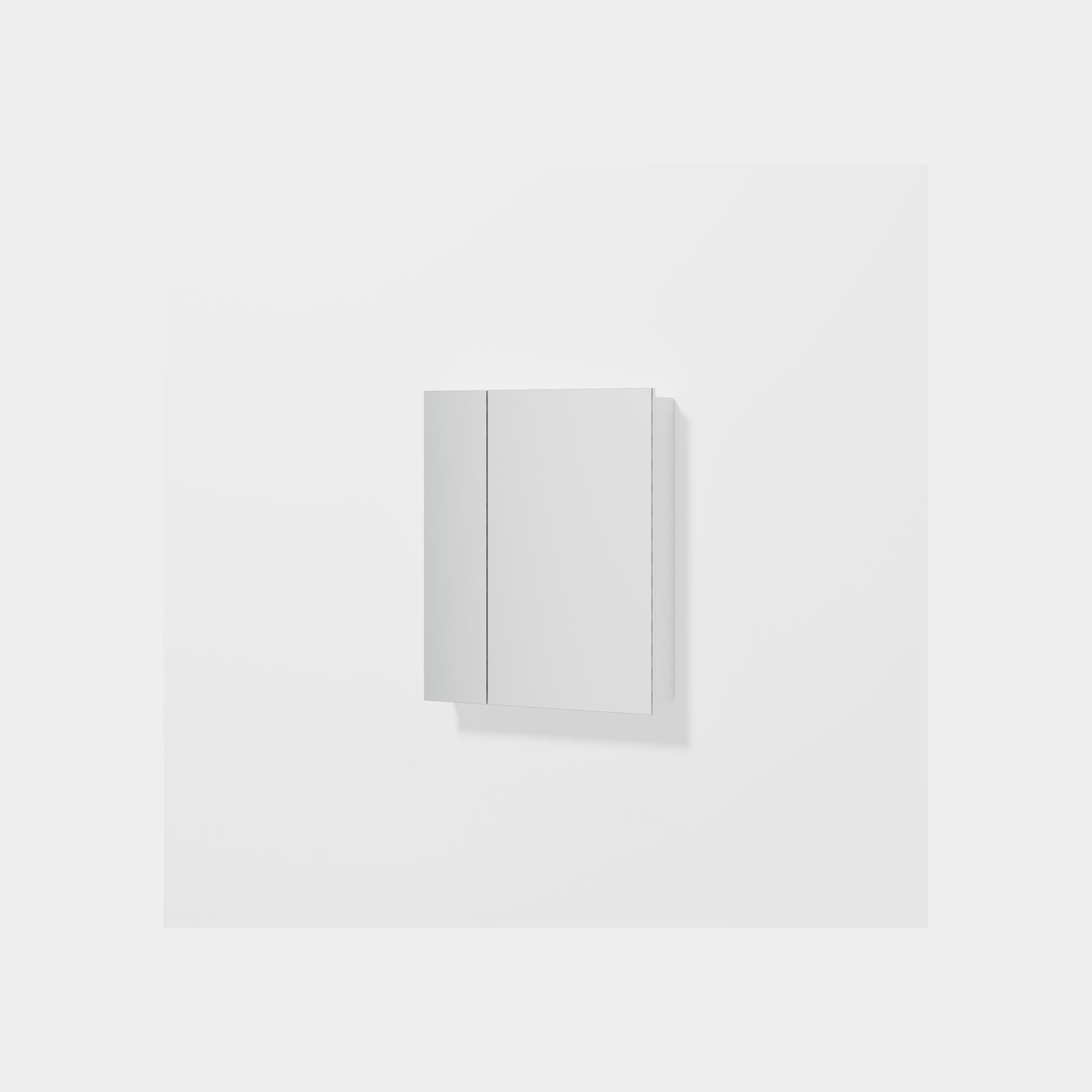 Luxe 600mm Mirror Cabinet With Demister | 2 Door gallery detail image