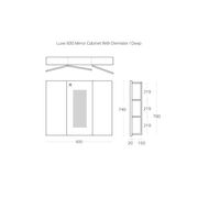 Luxe 1050mm Mirror Cabinet With Demister | 3 Door gallery detail image