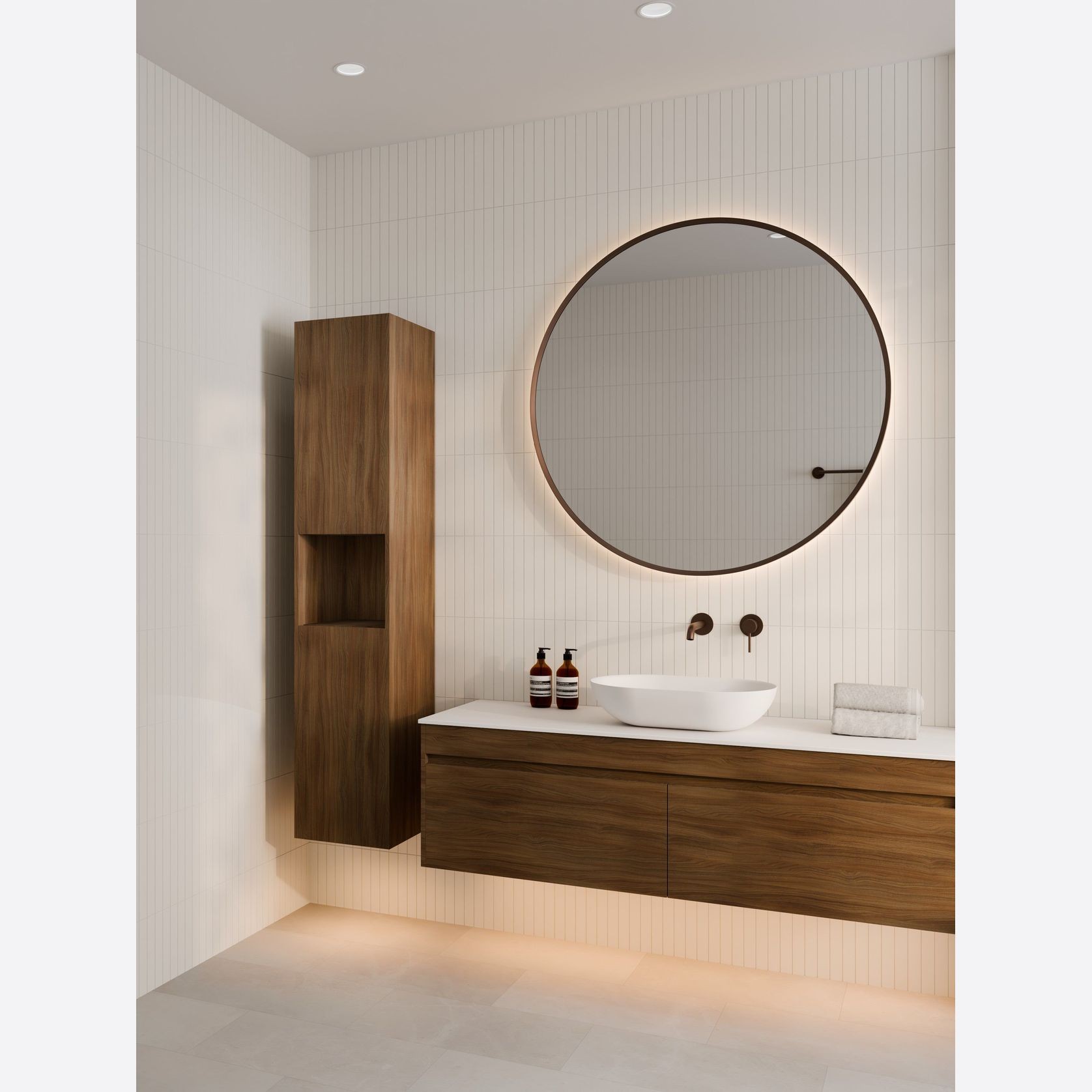 Luxe Tall Bathroom Storage Cabinet gallery detail image