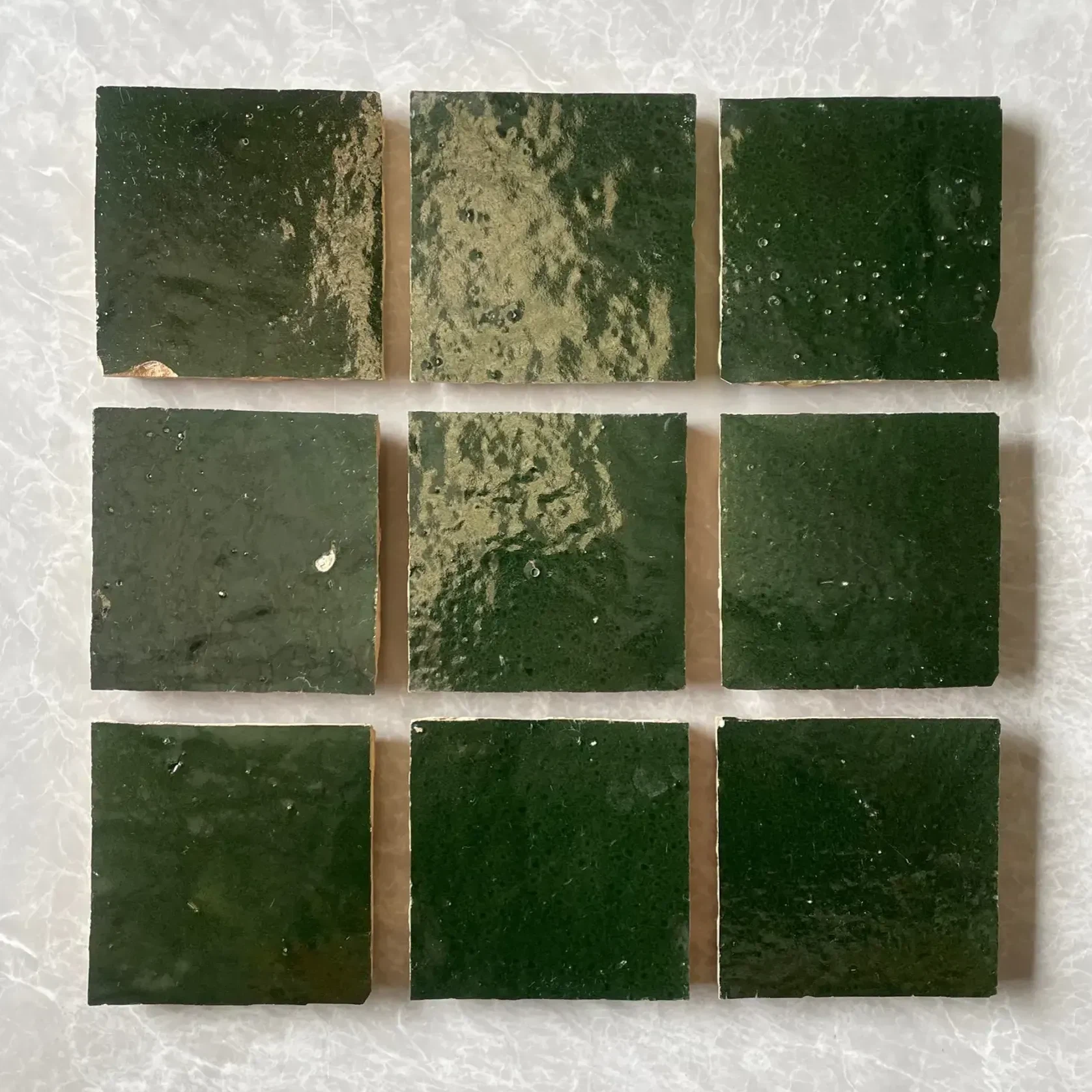 Dark Green Square Moroccan Zellige gallery detail image