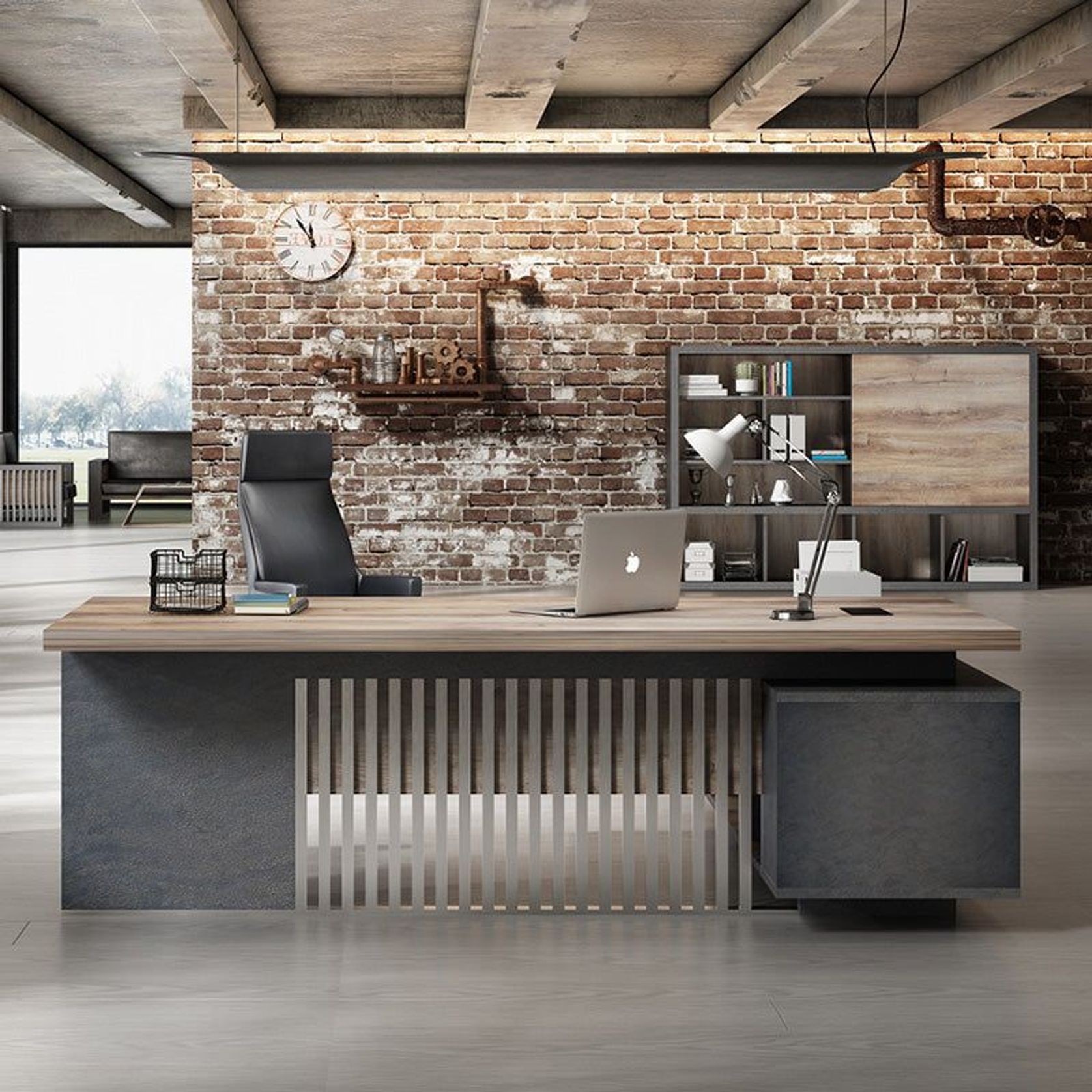 DAXTON Display Unit 2.4M - Warm Oak & Black gallery detail image