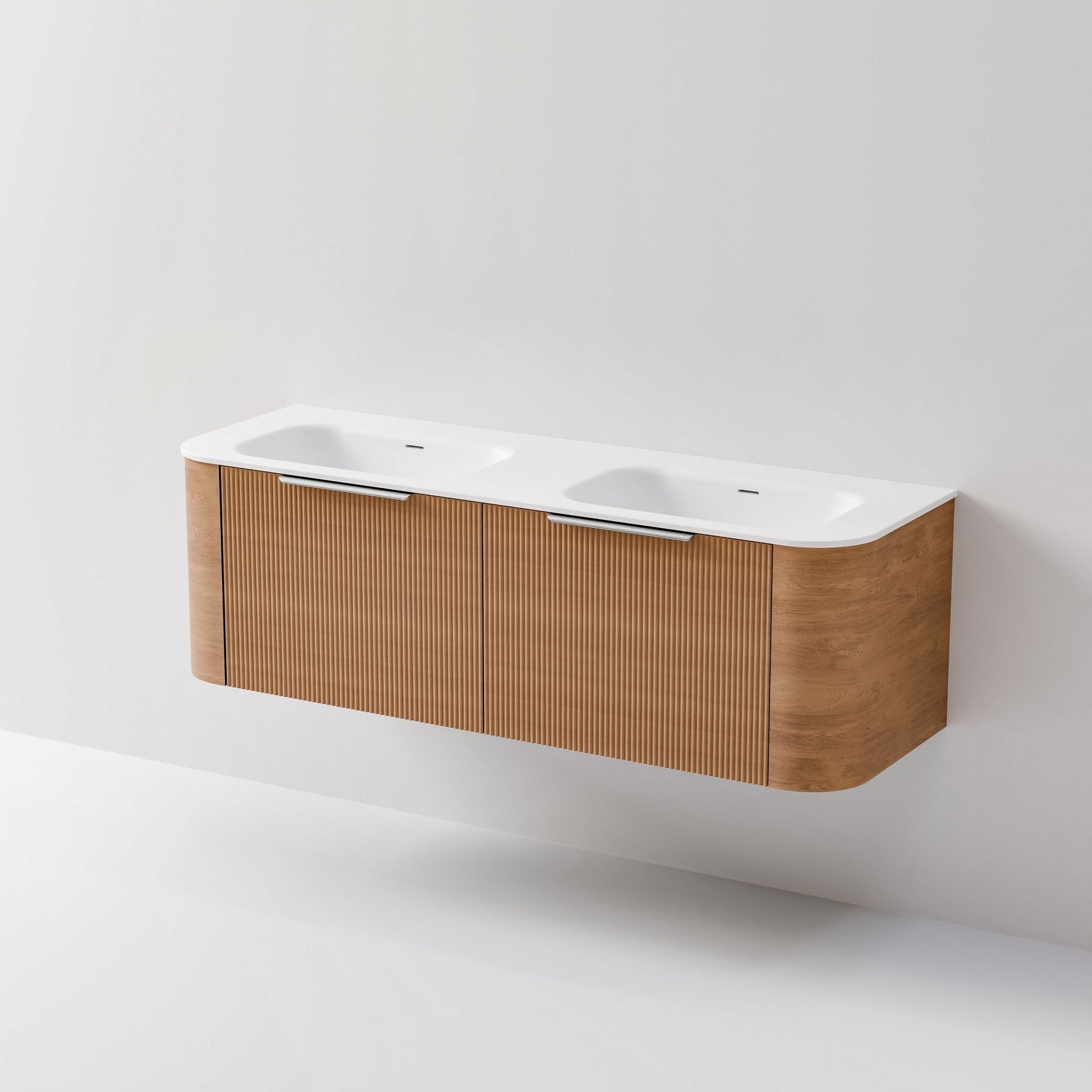 Nature 1500 Vanity | Double Inset Basin & Pillar Drawer Front gallery detail image