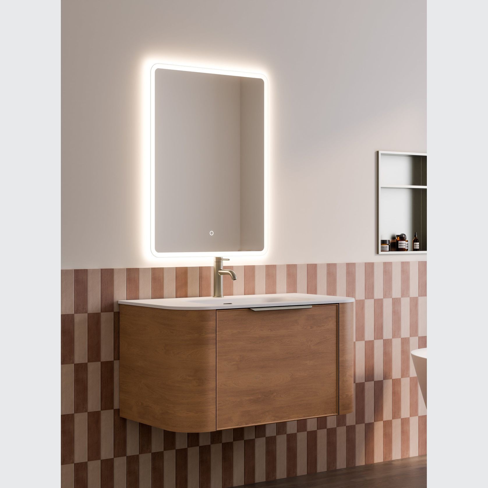 Nature 900 Vanity | Inset Basin & Axel Drawer Front gallery detail image