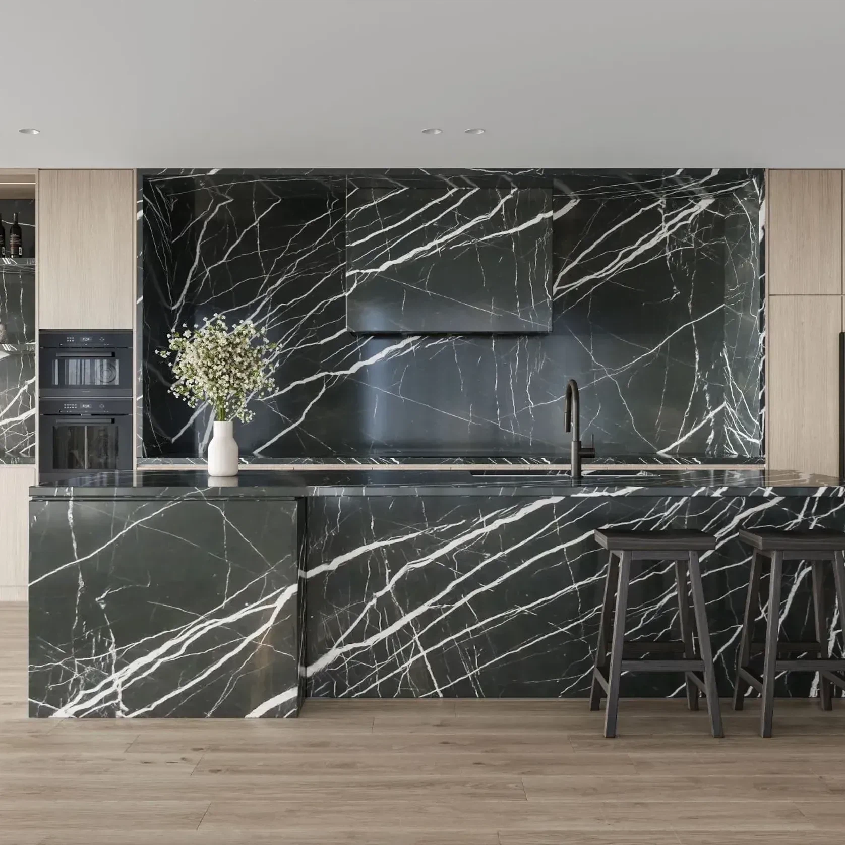 Nero Marquina Marble Benchtop gallery detail image