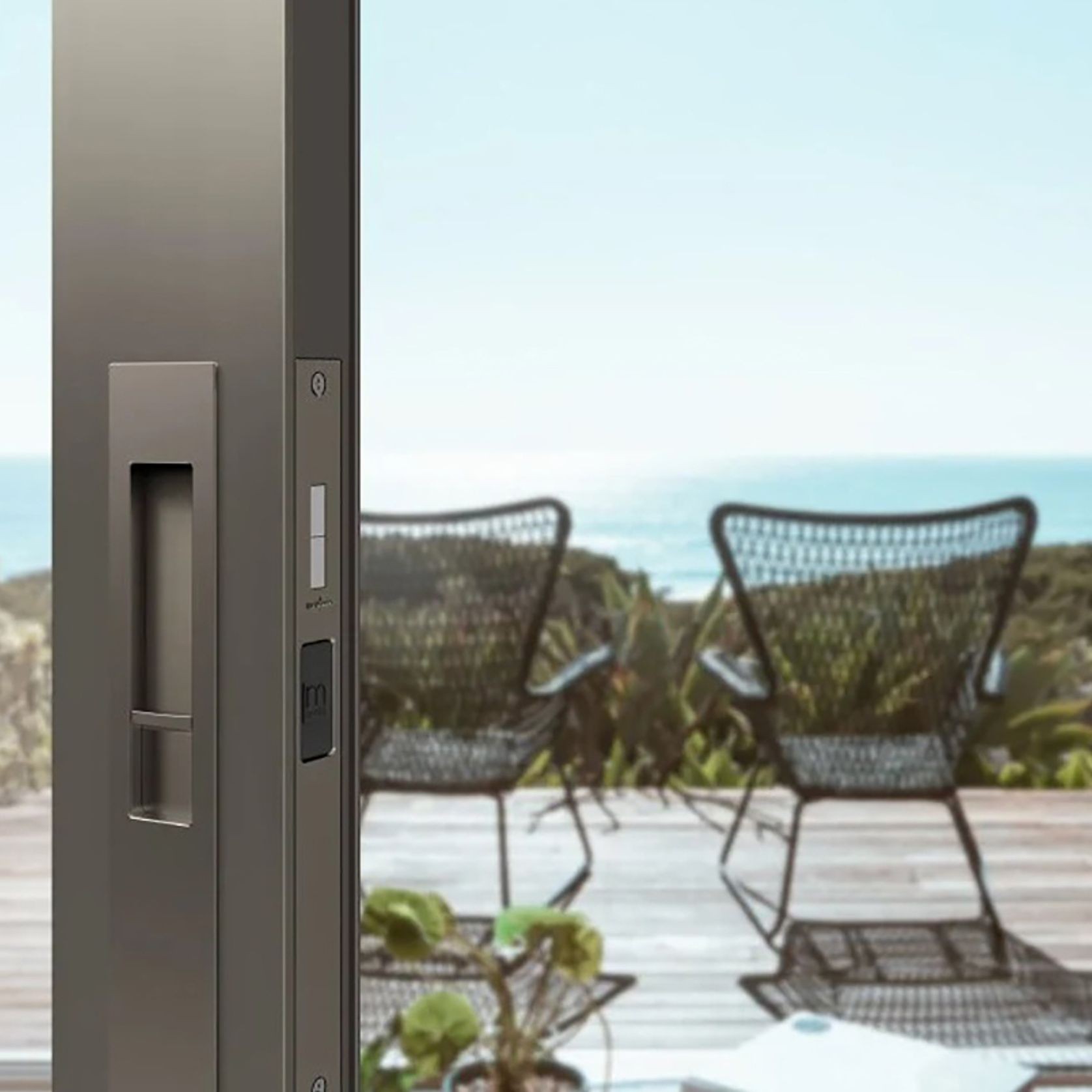 Mardeco 'M' Series Flush Pull Euro Lock Set Key Locking Satin Brass for Timber and Aluminum Doors BRS8104/SET *No Cylinder* gallery detail image