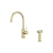 Zen SS316L Kitchen Mixer & Hand Spray | Brushed Gold gallery detail image