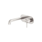 Zen SS316L Wall Basin/Bath Mixer 230mm Spout | Brushed Nickel gallery detail image