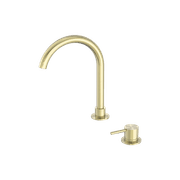 Mecca Hob Basin Mixer Round Swivel Spout Brushed Gold gallery detail image