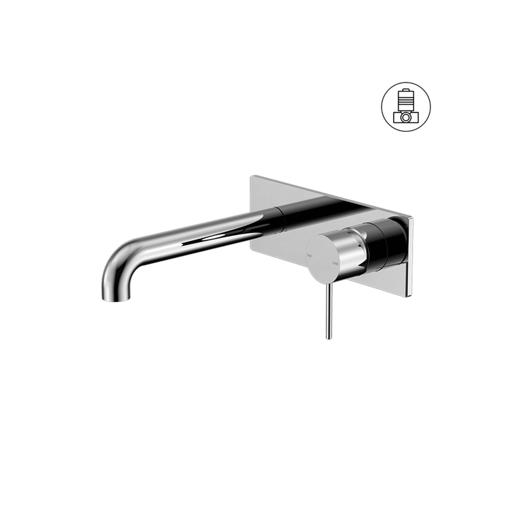Mecca Wall Basin/Bath Mixer 260mm Chrome gallery detail image