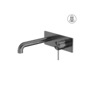 Mecca Wall Basin/Bath Mixer 160mm Gun Metal gallery detail image