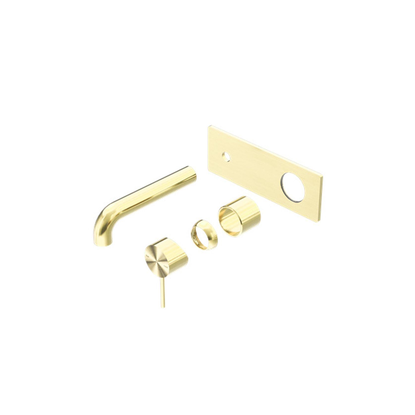 Mecca Wall Basin/Bath Mixer 185mm Trim Kits Only Brushed Gold gallery detail image