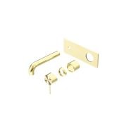 Mecca Wall Basin/Bath Mixer 120mm Trim Kits Only Brushed Gold gallery detail image