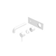 Mecca Wall Basin/Bath Mixer 230mm Trim Kits Only Matte White gallery detail image