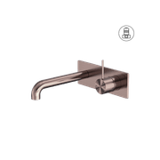 Mecca Wall Basin/Bath Mixer Handle Up 160mm Brushed Bronze gallery detail image