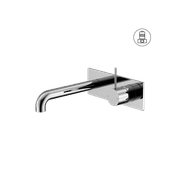 Mecca Wall Basin/Bath Mixer Handle Up 230mm Chrome gallery detail image