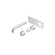 Mecca Wall Basin/Bath Mixer Handle Up 185mm Trim Kits Only Brushed Nickel gallery detail image