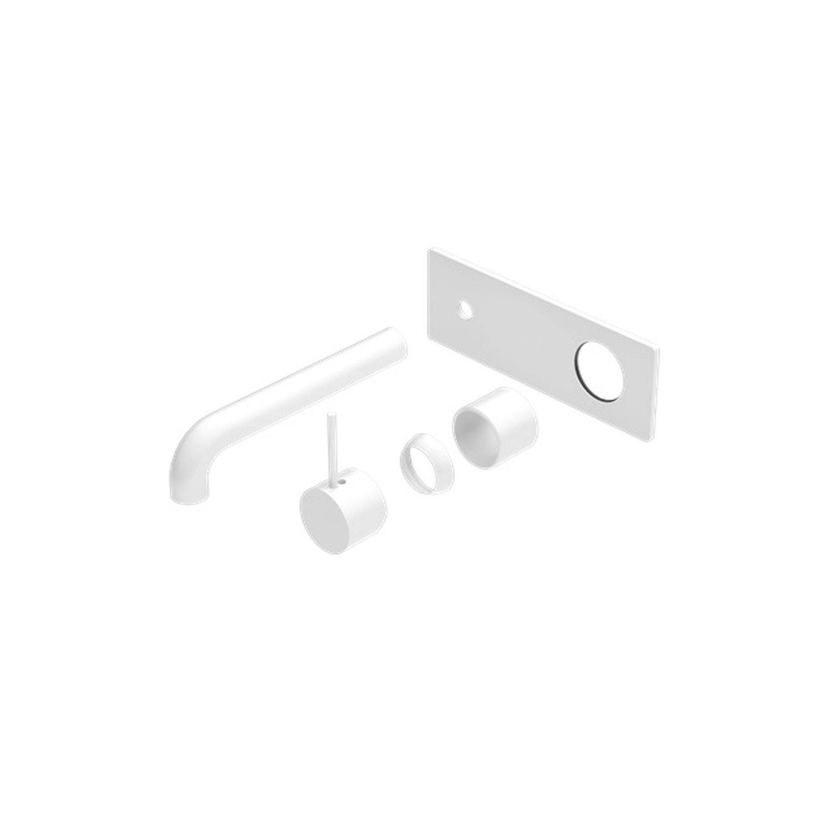 Mecca Wall Basin/Bath Mixer Handle Up 260mm Trim Kits Only Matte White gallery detail image
