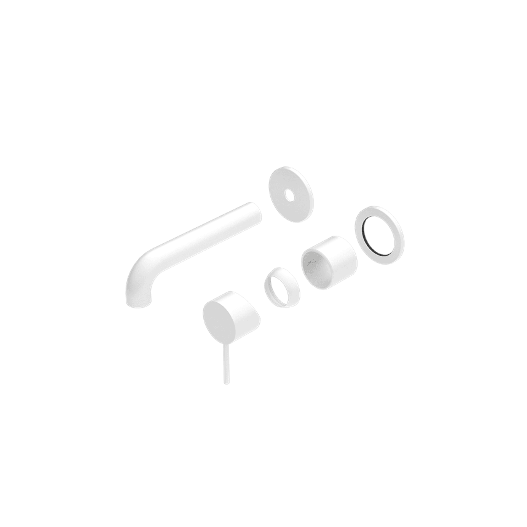Mecca Wall Basin/Bath Mixer Separate Back Plate 120mm Trim Kits Only Matte White gallery detail image