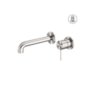 Mecca Wall Basin/Bath Mixer Separate Back Plate 260mm Brushed Nickel gallery detail image