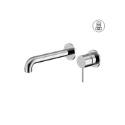 Mecca Wall Basin/Bath Mixer Separate Back Plate 120mm Chrome gallery detail image