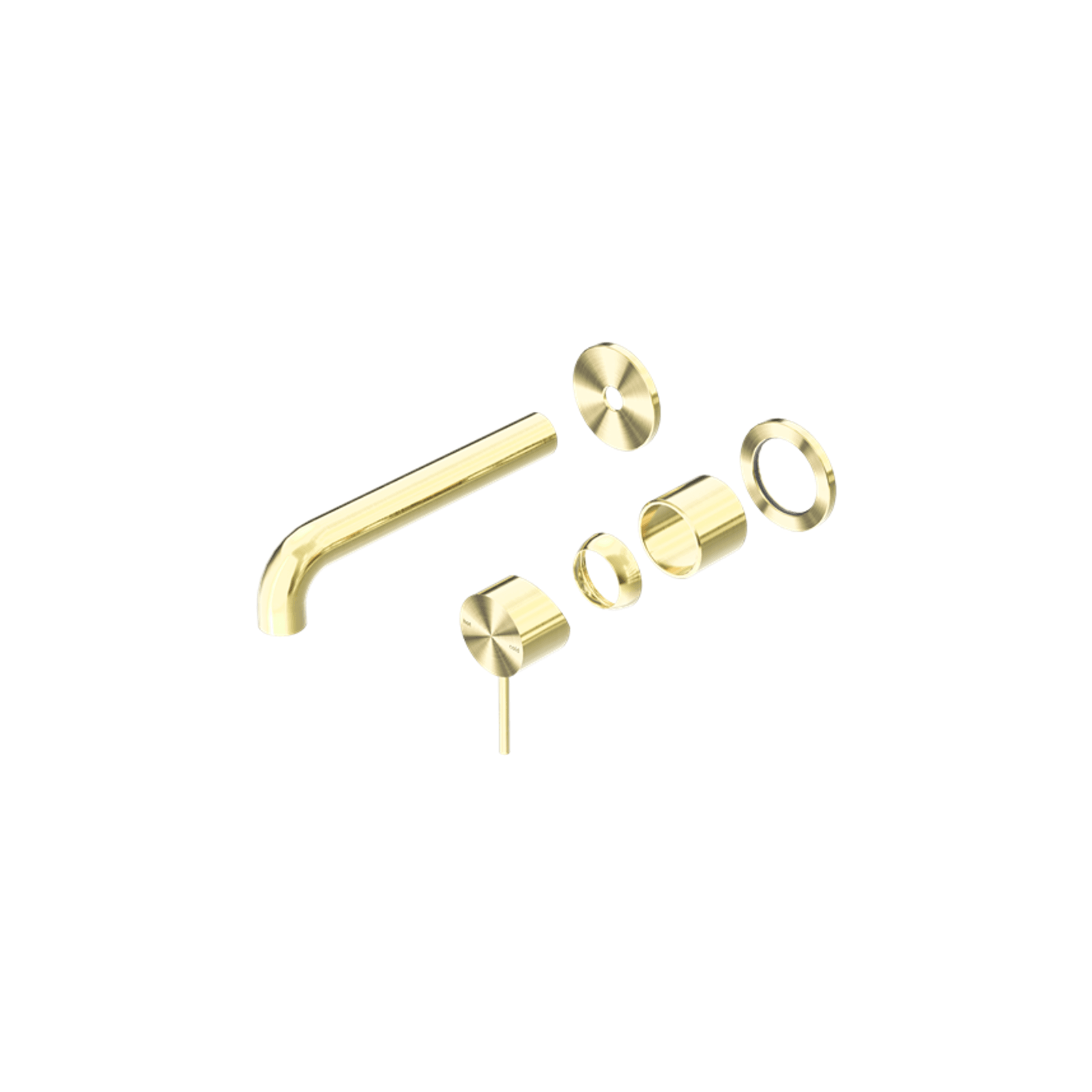 Mecca Wall Basin/Bath Mixer Separate Back Plate 120mm Trim Kits Only Brushed Gold gallery detail image