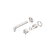 Mecca Wall Basin/Bath Mixer Separate Back Plate 260mm Trim Kits Only Brushed Nickel gallery detail image