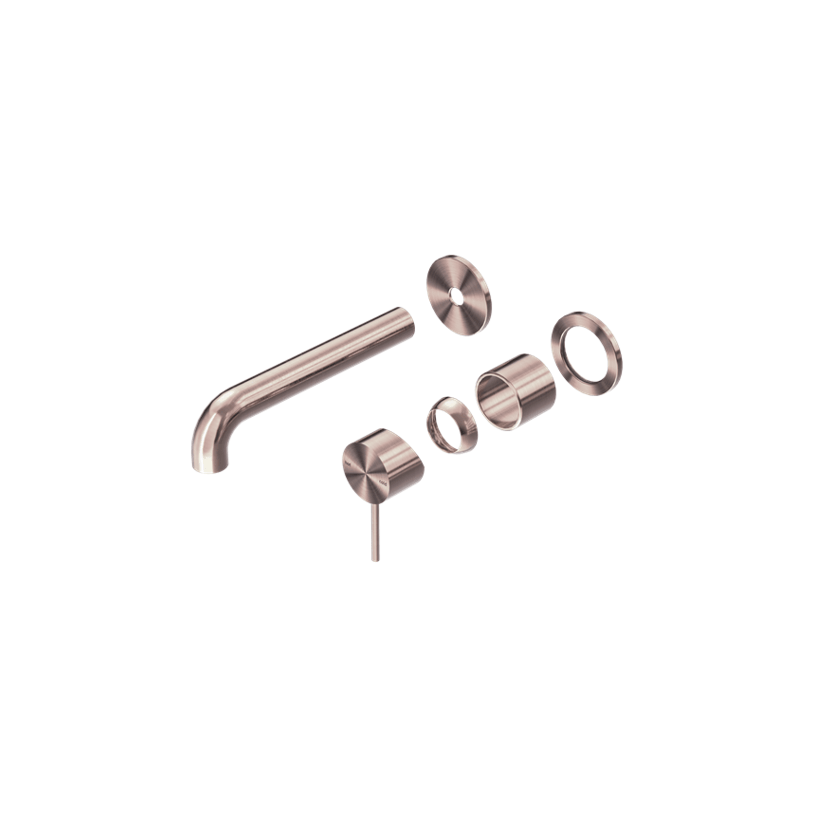 Mecca Wall Basin/Bath Mixer Separate Back Plate 230mm Trim Kits Only Brushed Bronze gallery detail image