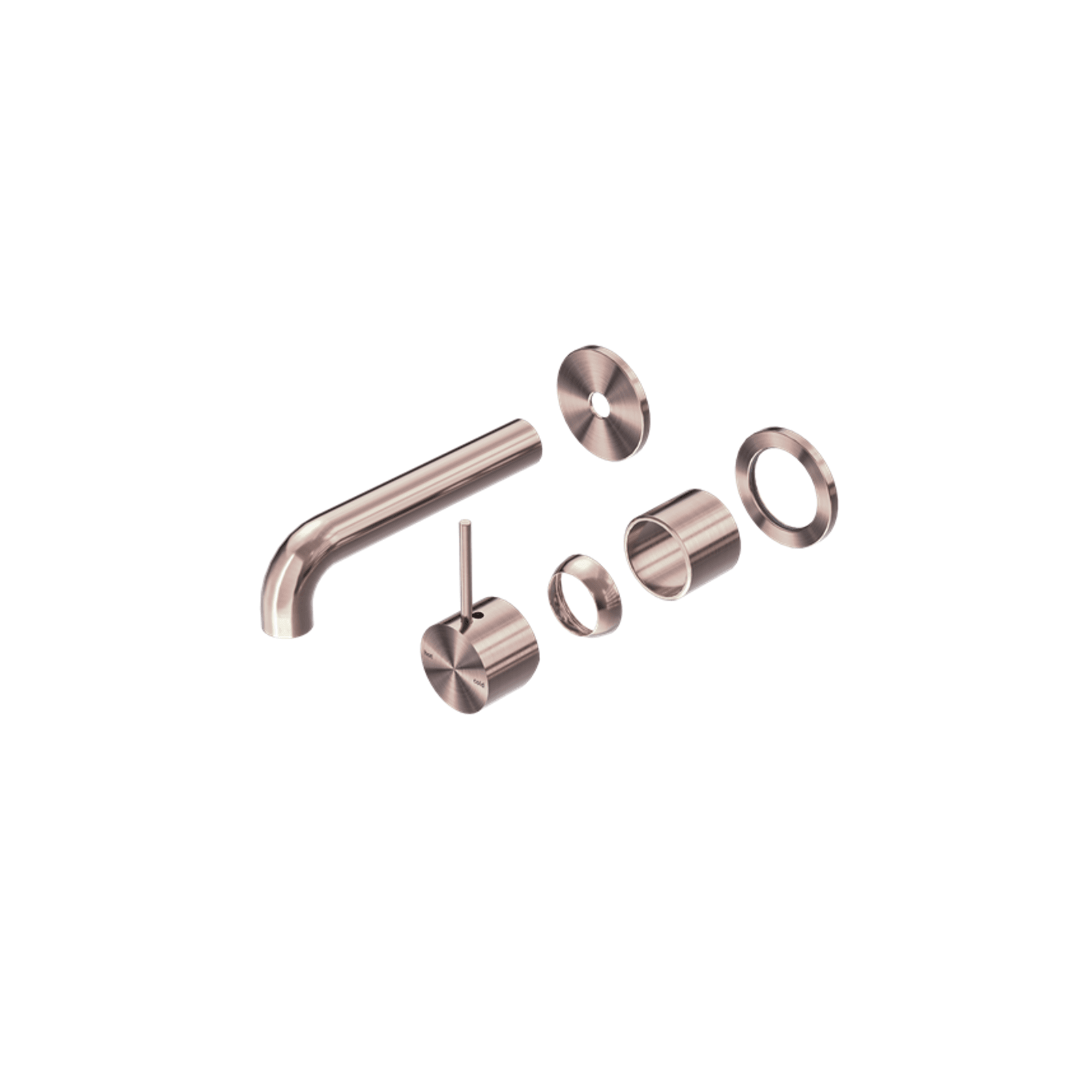 Mecca Wall Basin/Bath Mixer Separate Back Plate Handle Up 160mm Trim Kits Only Brushed Bronze gallery detail image