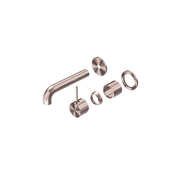 Mecca Wall Basin/Bath Mixer Separate Back Plate Handle Up 120mm Trim Kits Only Brushed Bronze gallery detail image