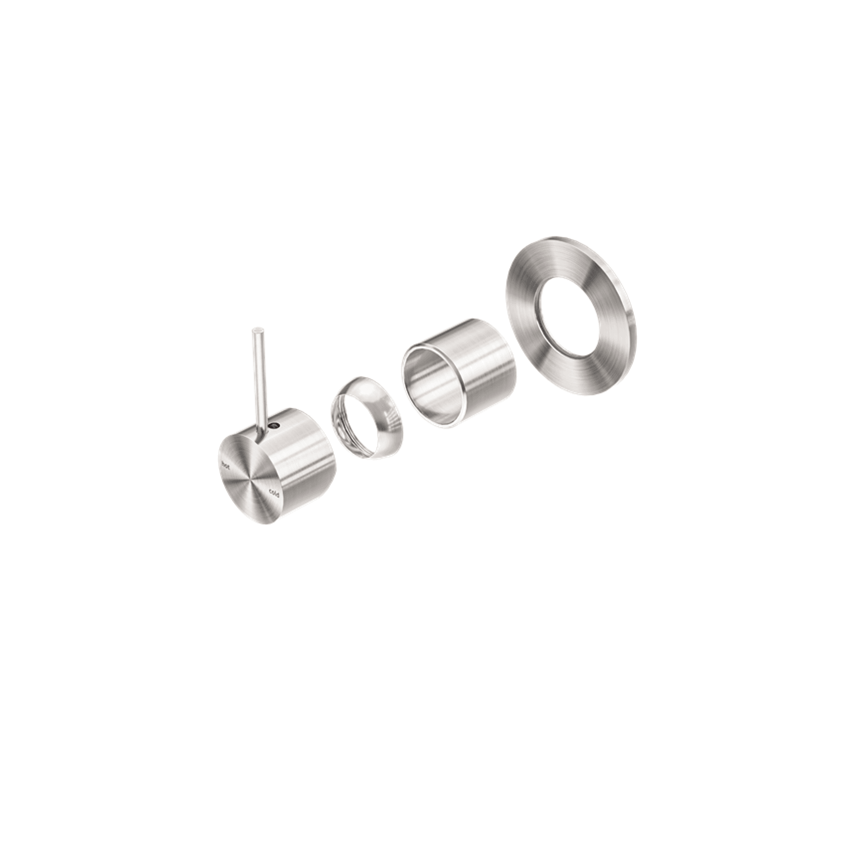 Mecca Shower Mixer Handle Up 80mm Plate Trim Kits Only Brushed Nickel gallery detail image