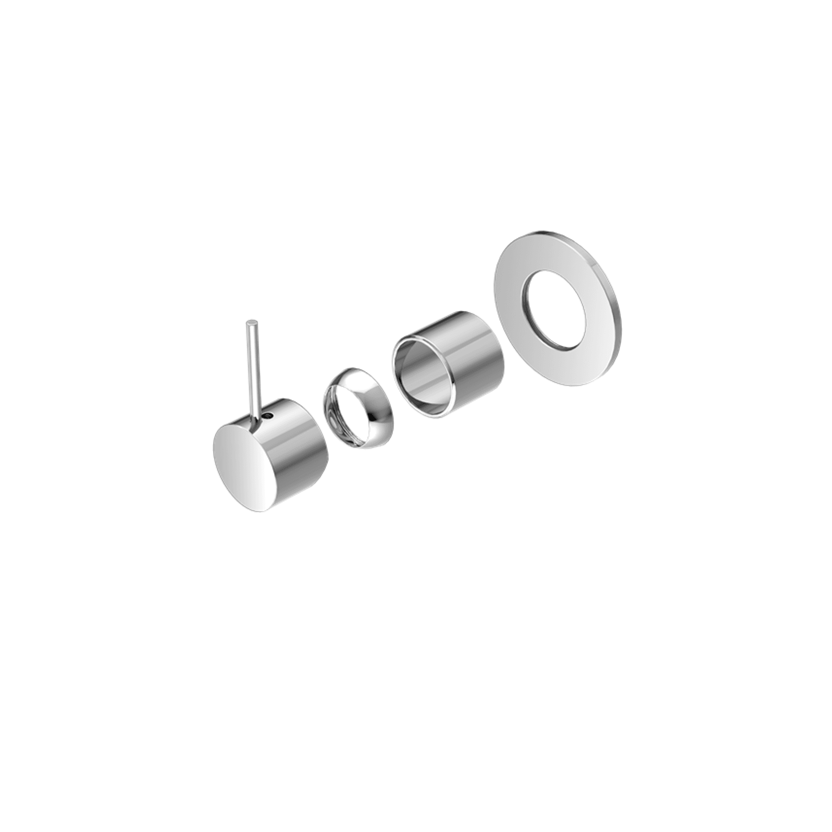 Mecca Shower Mixer Handle Up 80mm Plate Trim Kits Only Chrome gallery detail image