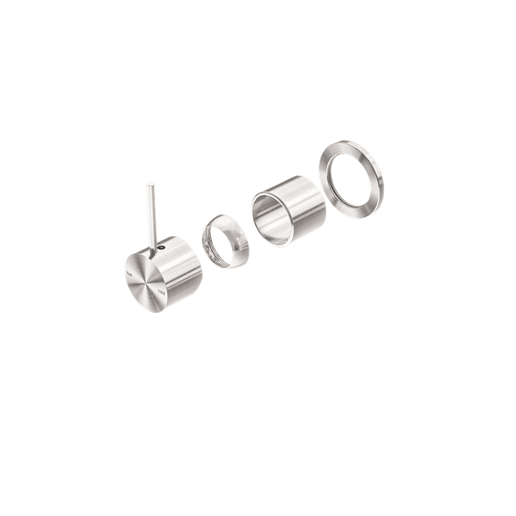 Mecca Shower Mixer 60mm Handle Up Plate Trim Kits Only Brushed Nickel gallery detail image