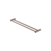 New Mecca Double Towel Rail 800mm Brushed Bronze gallery detail image