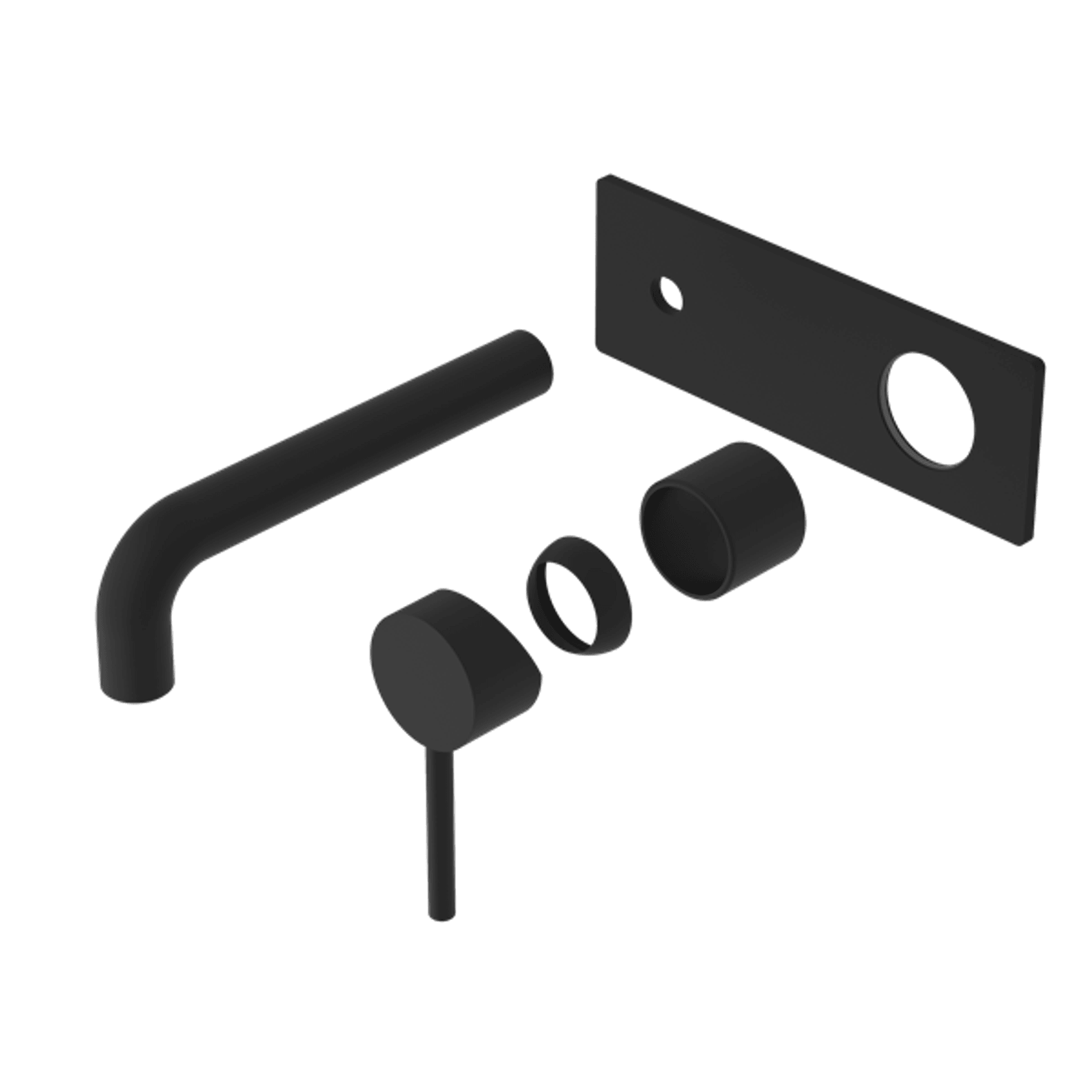 Dolce Wall Basin/Bath Mixer Trim Kits Only Matte Black gallery detail image
