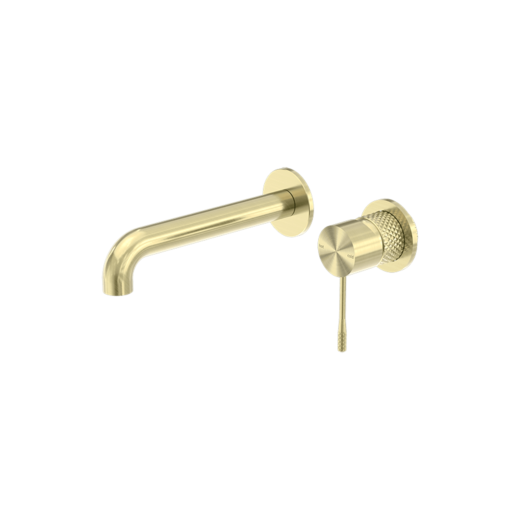 Opal Wall Basin/Bath Mixer Separate Back Plate 185mm Brushed Gold gallery detail image