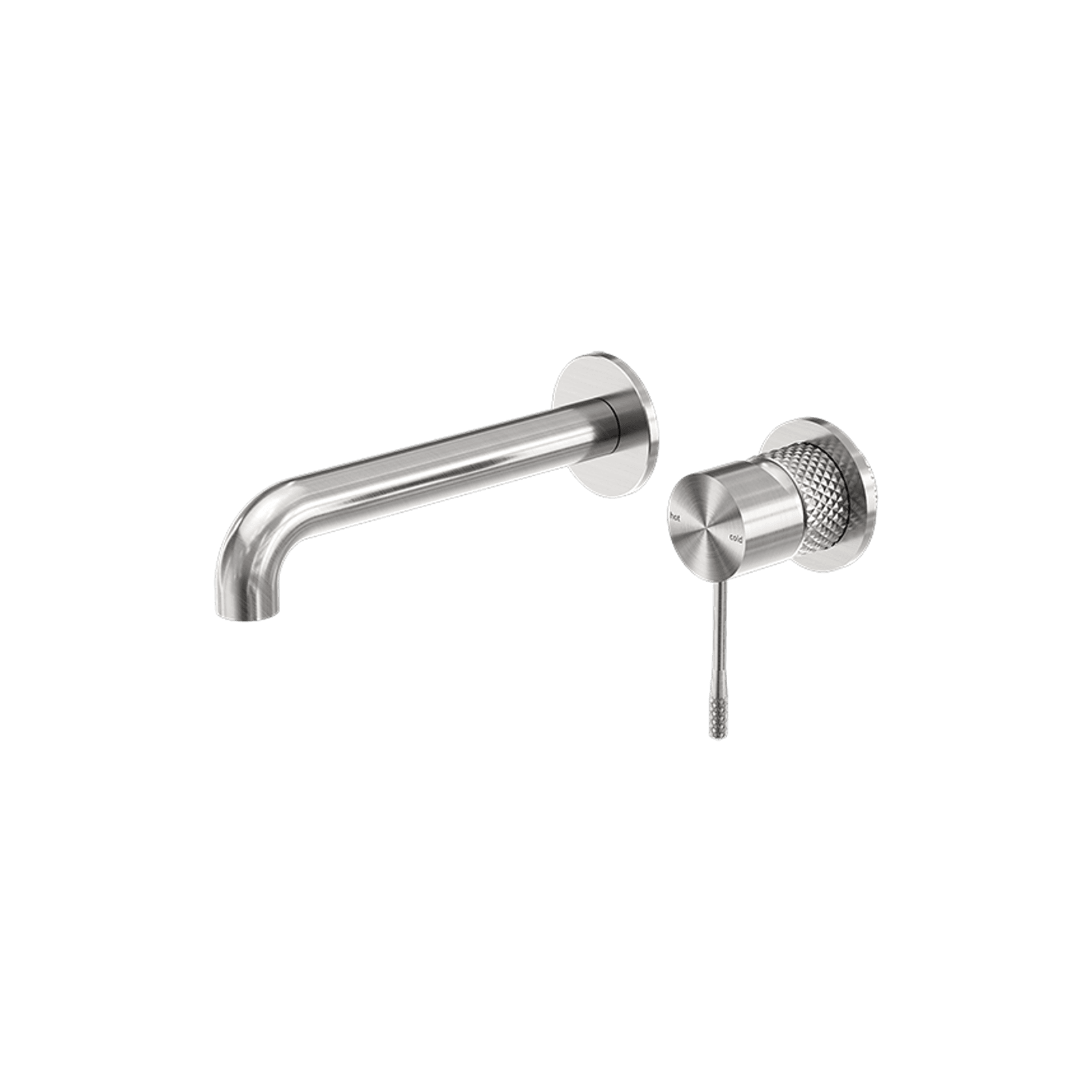 Opal Wall Basin/Bath Mixer Separate Back Plate 260mm Brushed Nickel gallery detail image