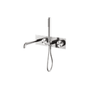 Opal Shower System With Spout 250mm Brushed Nickel gallery detail image