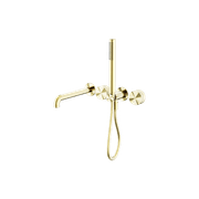 Opal Shower System Separate Plate With Spout 250mm Brushed Gold gallery detail image