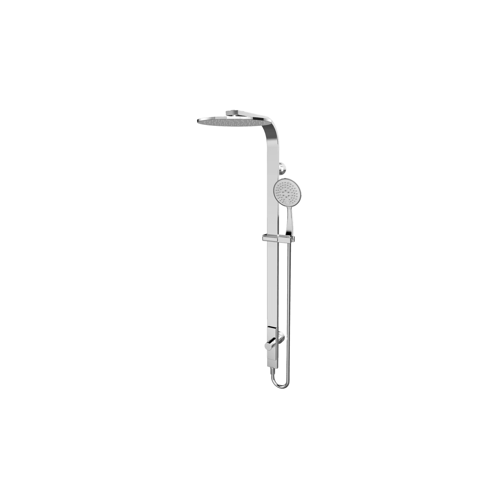 Astra Rain Round Twin Shower Single Hose Chrome gallery detail image