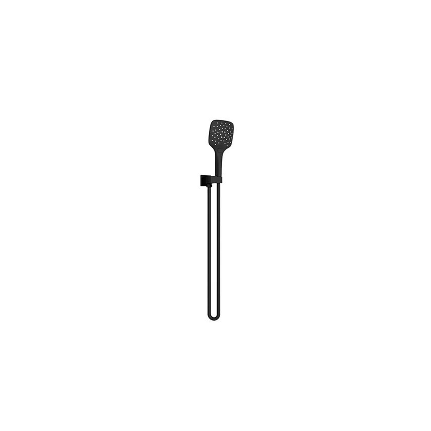 Rain Square 3 Function Shower On Bracket Matte Black gallery detail image