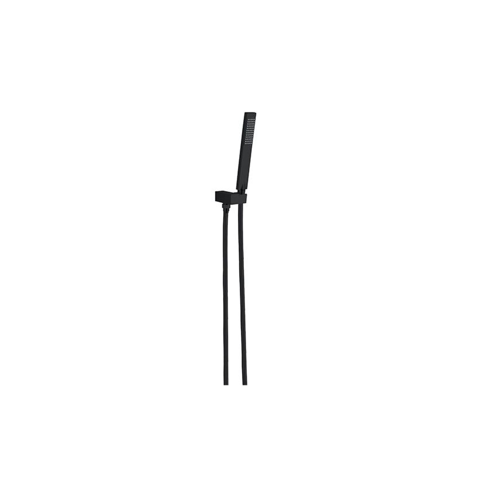 Square Shower On Bracket Matte Black gallery detail image