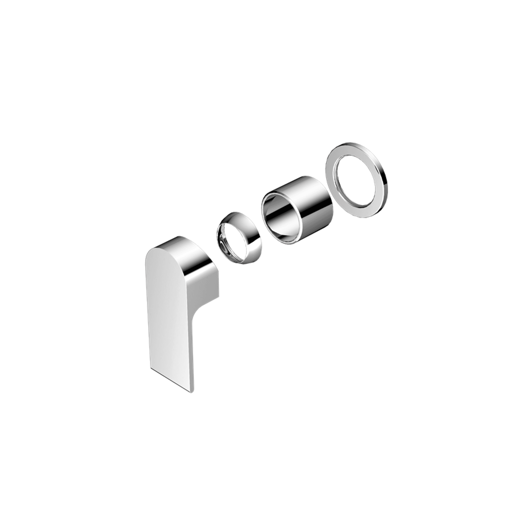 Bianca Shower Mixer 60mm Plate Trim Kits | Chrome gallery detail image