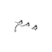York Wall Basin Set With Metal Lever Chrome gallery detail image