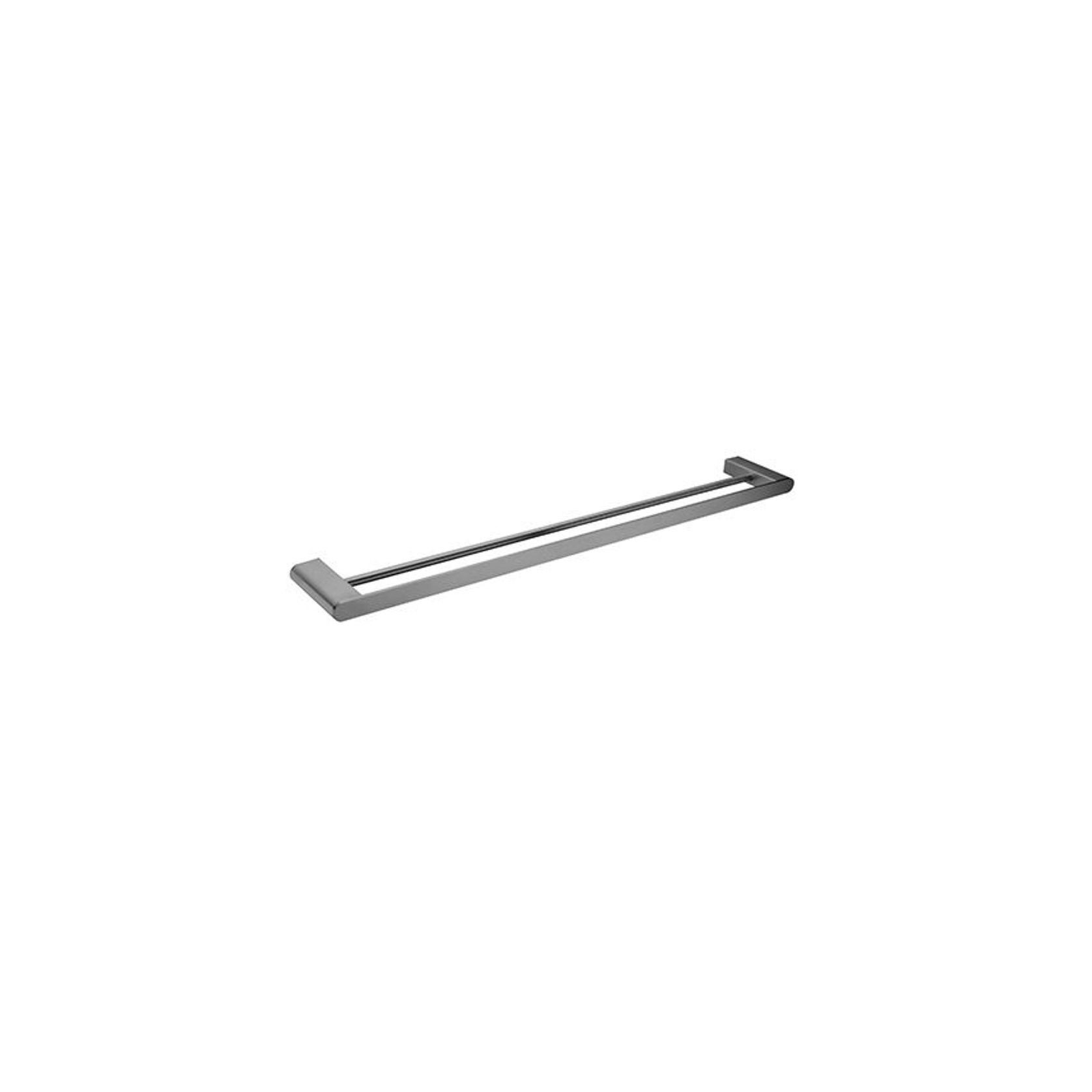 Bianca Double Towel Rail 800mm | Gun Metal gallery detail image