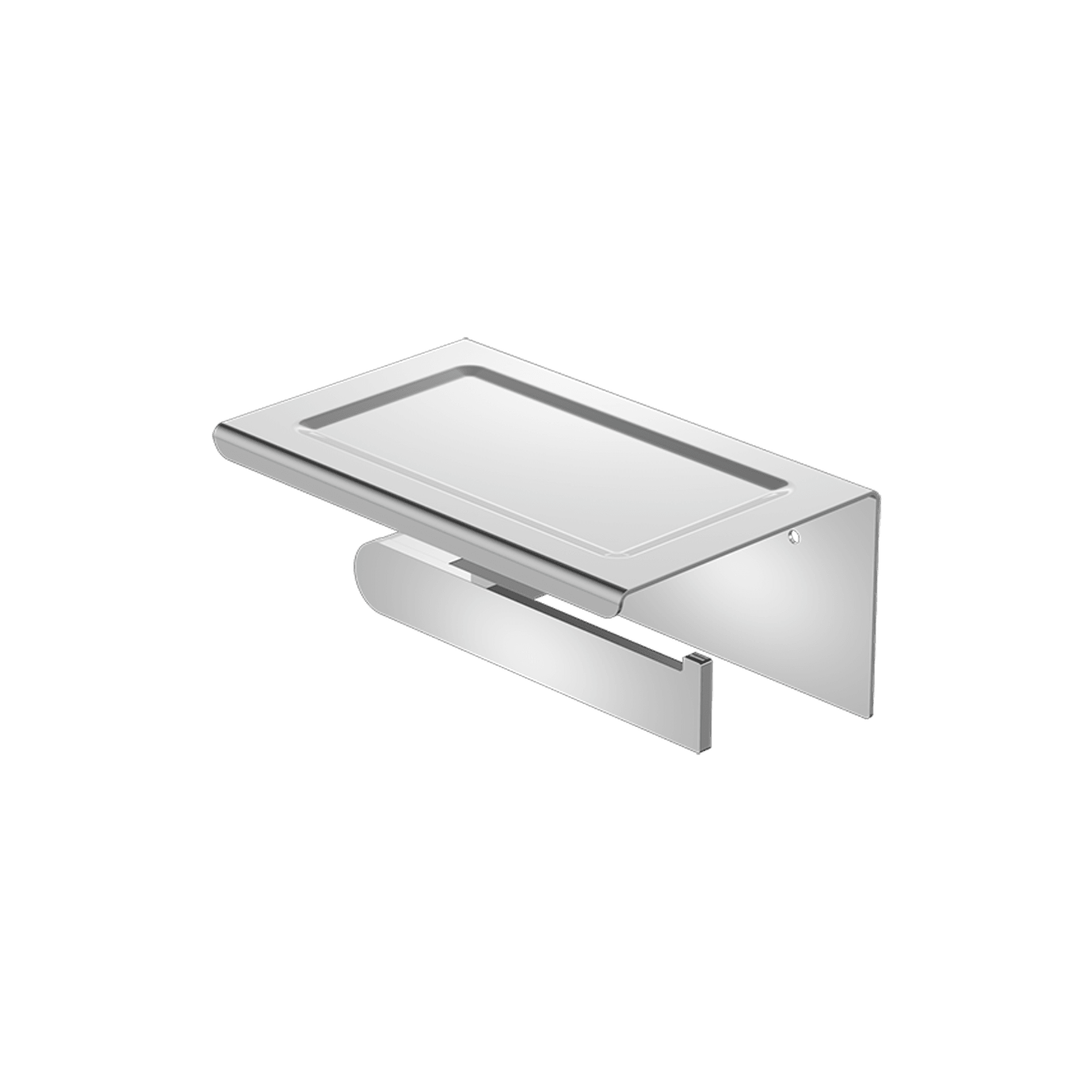 Bianca Toilet Roll Holder & Phone Holder | Chrome gallery detail image