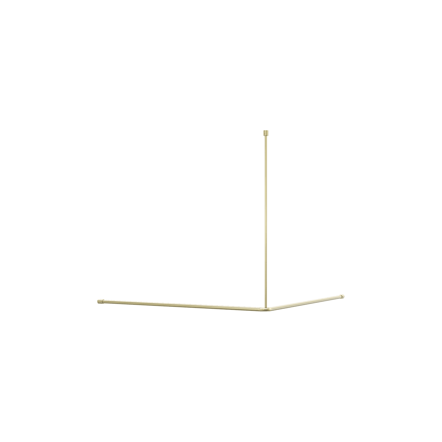 Mecca Care Curtain Rail 1200x1200mm 90 Degree Brushed Gold gallery detail image