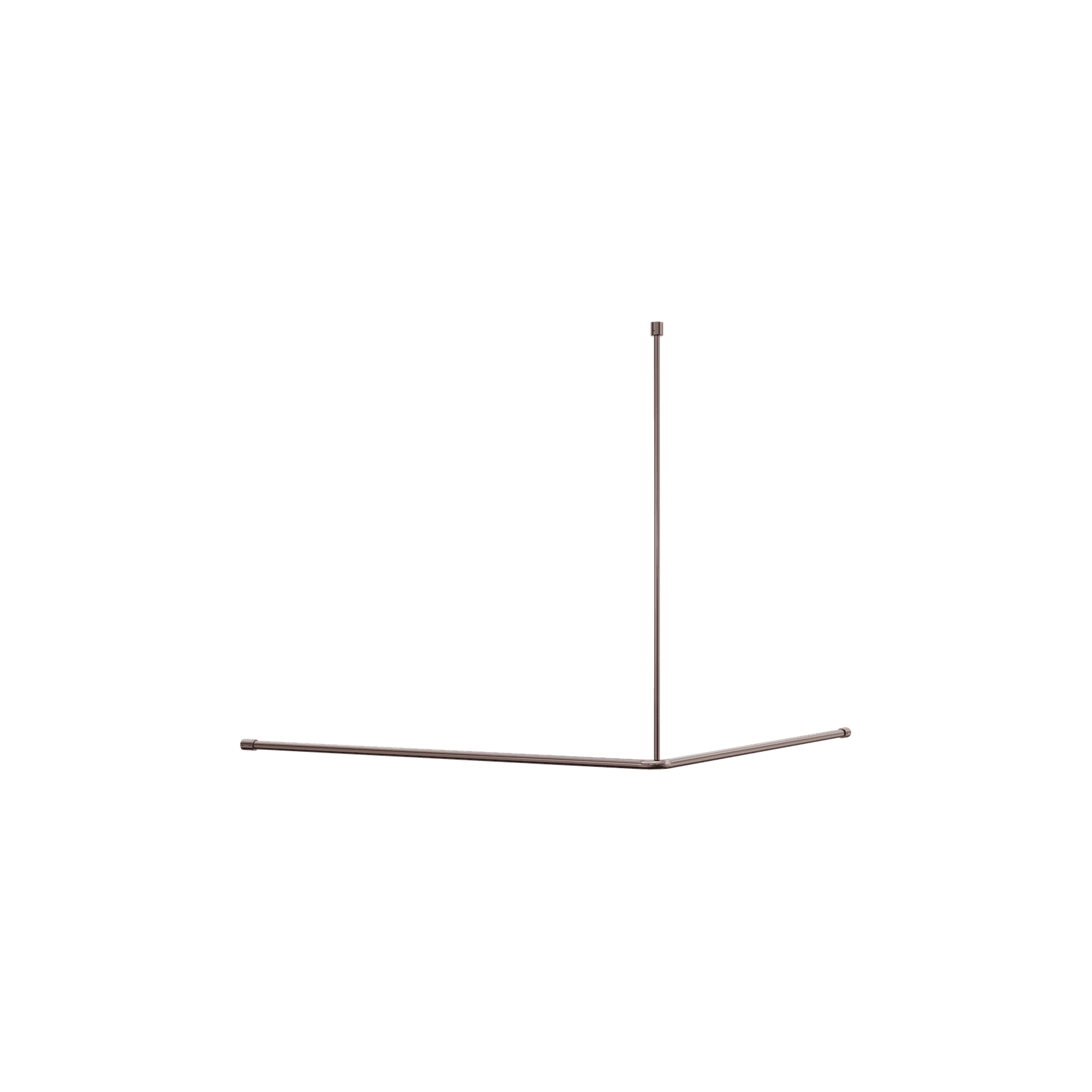 Mecca Care Curtain Rail 1200x1200mm 90 Degree Brushed Bronze gallery detail image