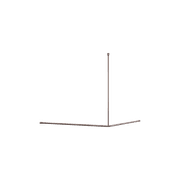 Mecca Care Curtain Rail 1200x1200mm 90 Degree Brushed Bronze gallery detail image